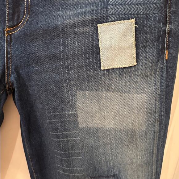 NWOT True Religion Cora Straight Leg Patched Jeans Size 29 - Picture 5 of 15